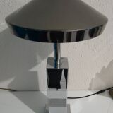 Large vintage chrome steel lamp 1990