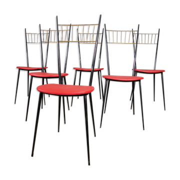 Set of 6 chairs, 1950s