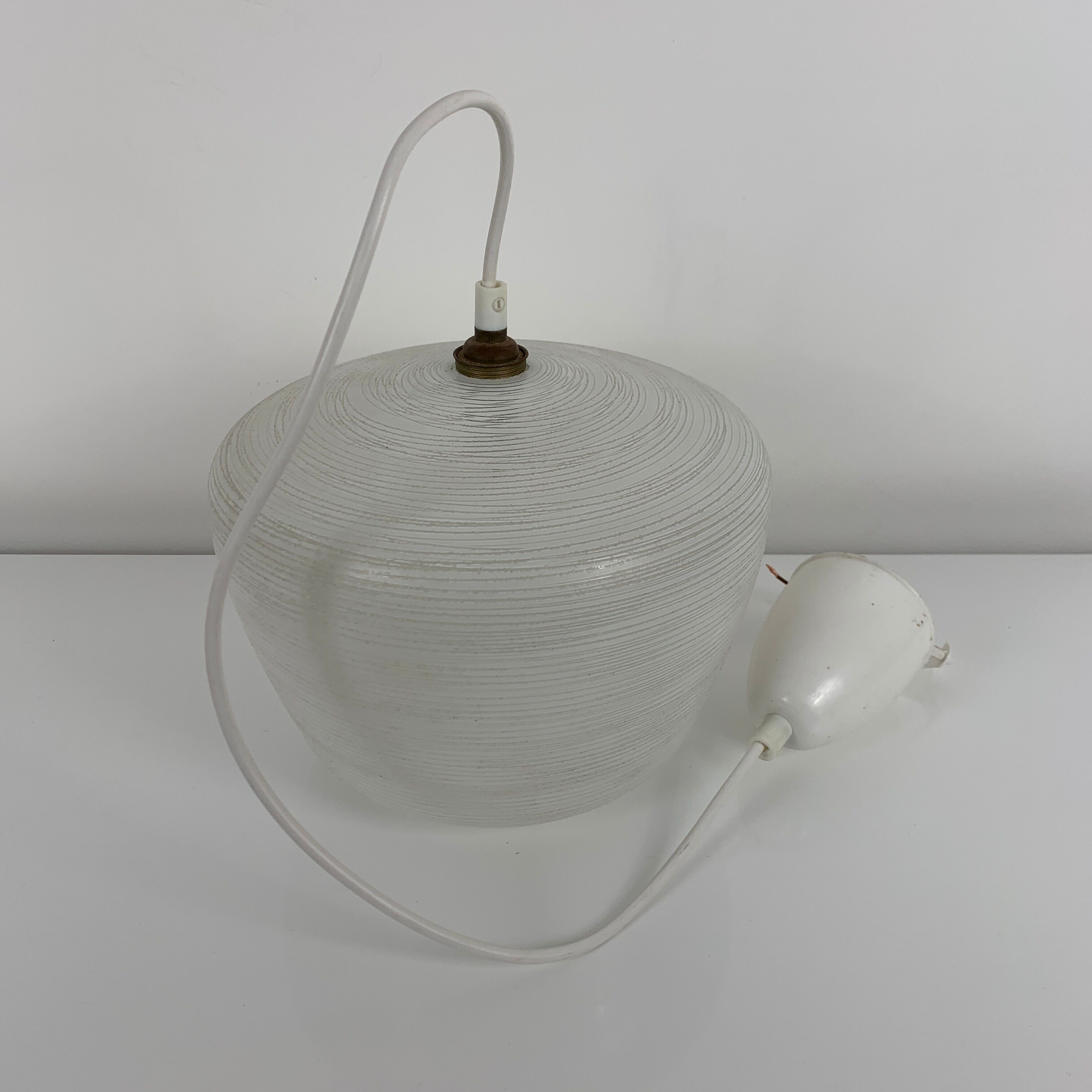 Vintage glass suspension painted style 50 60 1950 1960