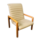 80s cream leather armchair Flàttoto