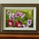 Framed oil on canvas "Flowers", Sweden mid 20th century
