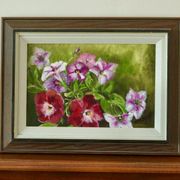 Huile sur toile encadrée « Fleurs », Suède milieu XXème