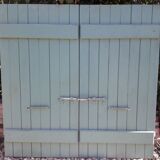 Pair of wooden iron hanging shutters