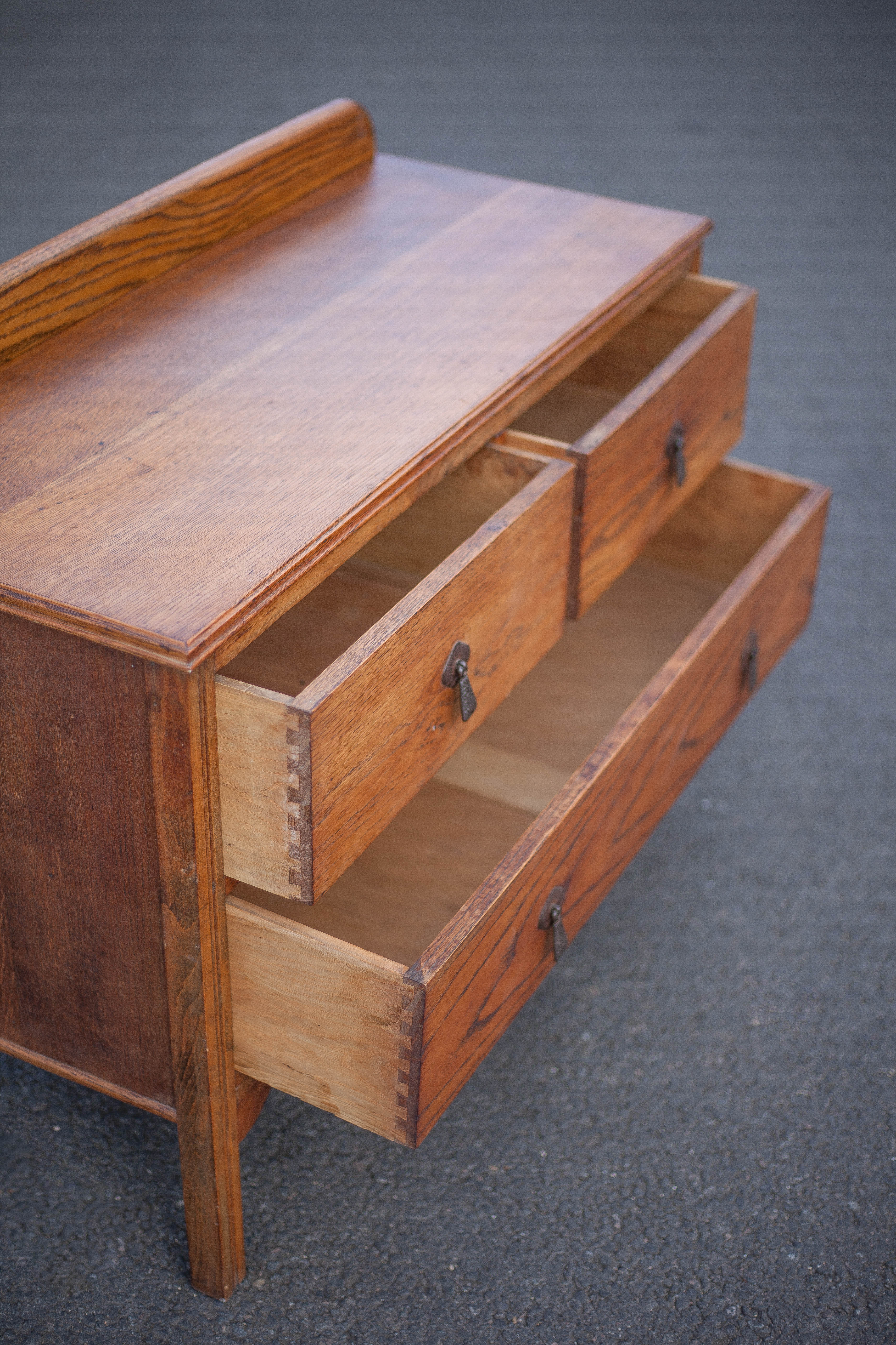 Wooden sideboard, small storage unit, vintage drawer cabinet