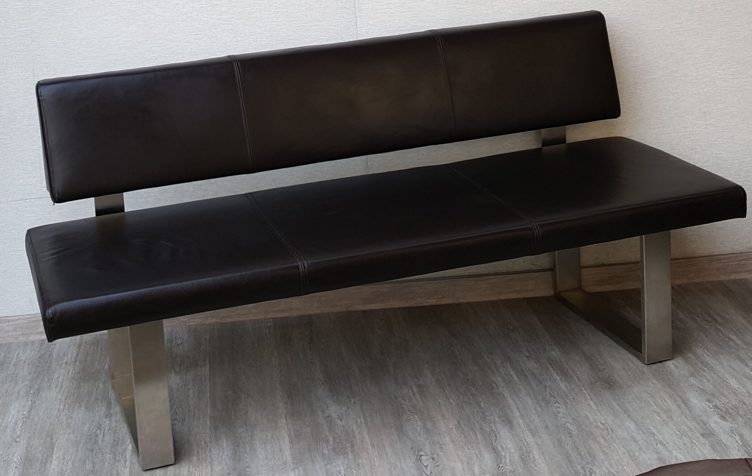 Leather office bench