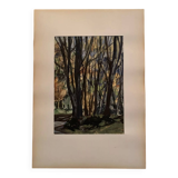 Jean Jacques GRUNENWALD (1911 - 1982) - Gouache - Forest Landscape