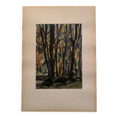 Jean Jacques GRUNENWALD (1911 - 1982) - Gouache - Forest Landscape