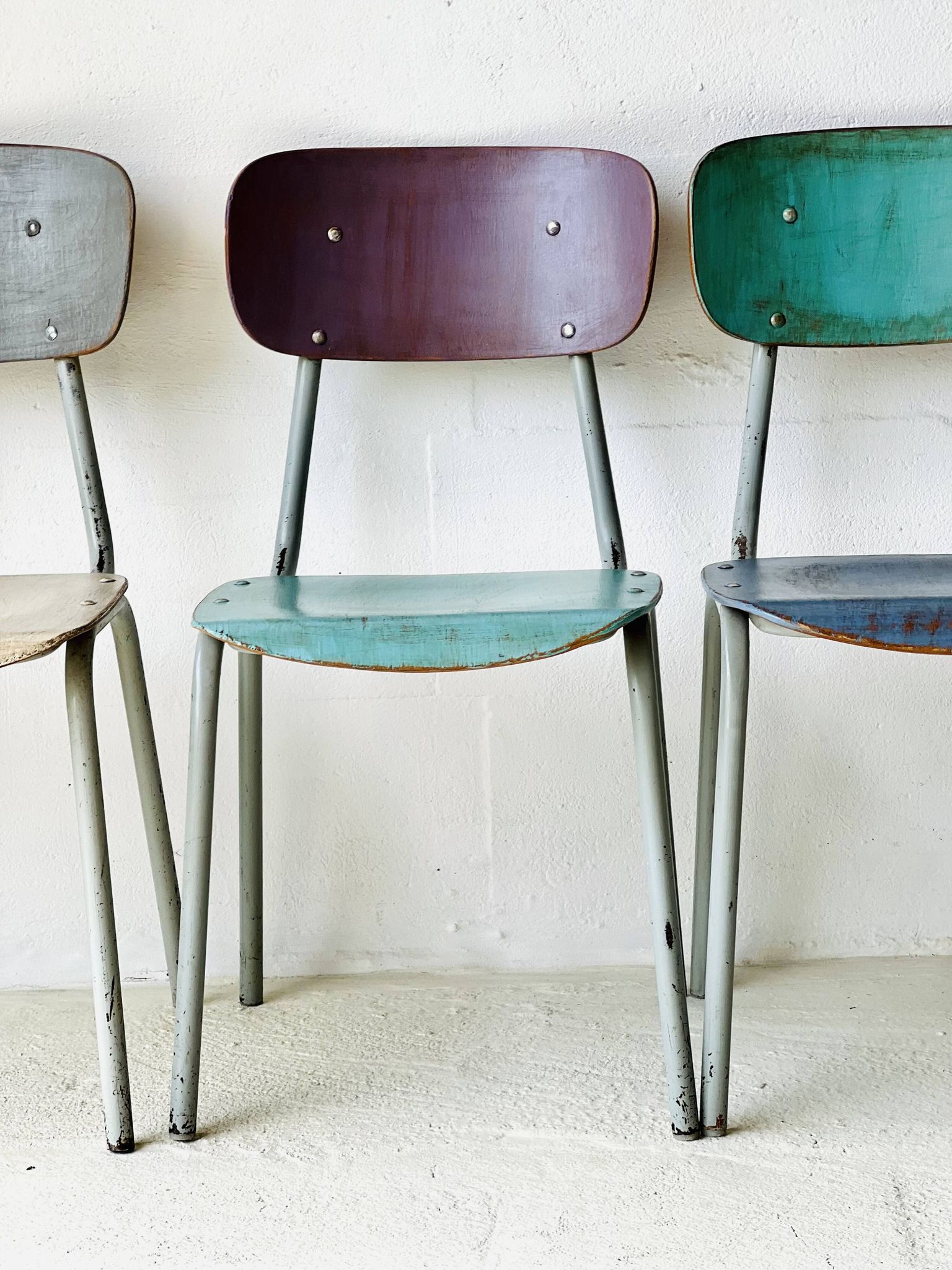 Chaises d'école, ensemble de 4
