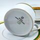 Duo cups Limoges bordered green gilded with fine gold