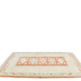 4x6 Oushak Light Blue & Beige Vintage Rug, 127x197Cm