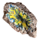 Brutalist vintage enameled volcanic lava trinket dish