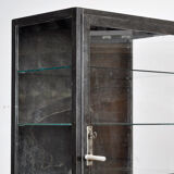 Polished iron medical cabinet, 1930s