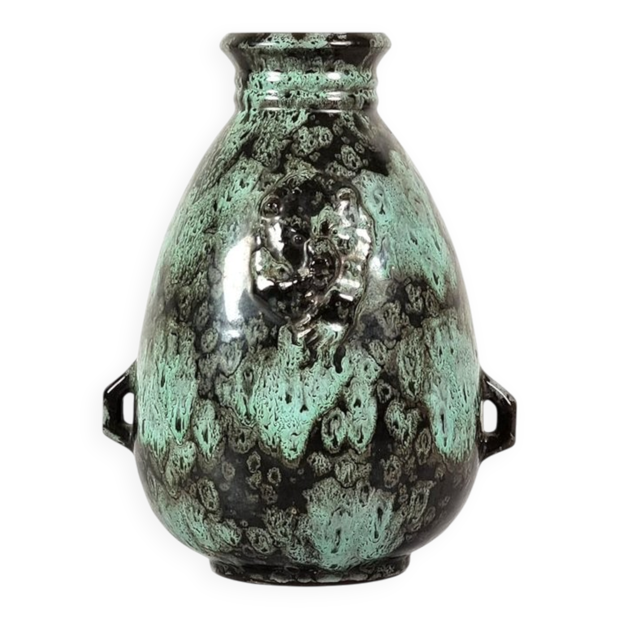 Vase with Bear Decoration by S.T. Erik Upsala