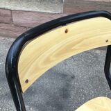 Set de 4 chaises design d’école vintage 1960
