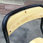 4 vintage school design chairs 1960