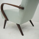 Pair of Ton/Thonet Beech Armchairs, Czechoslovakia
