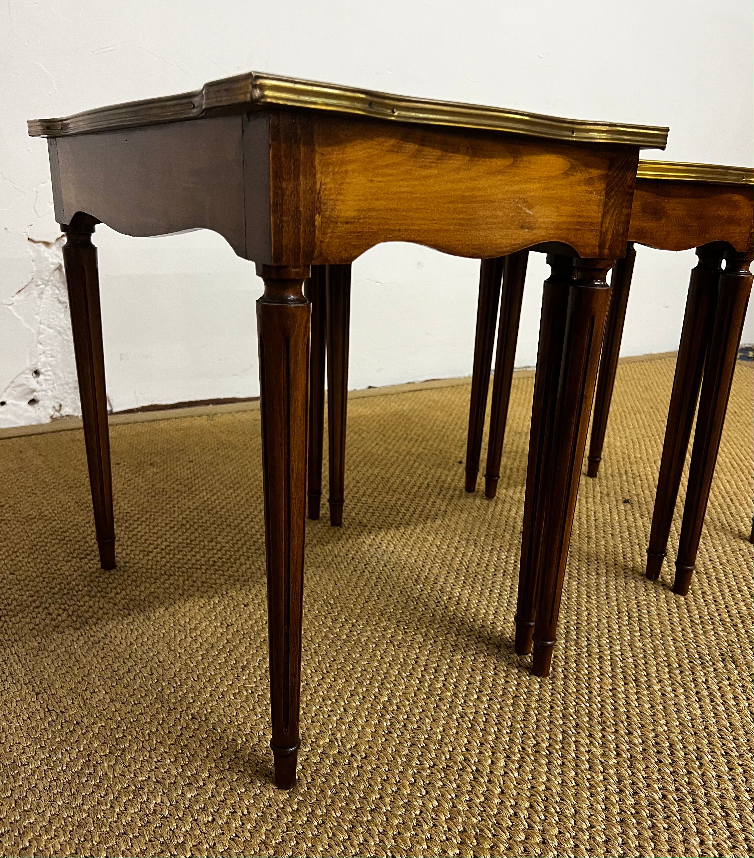 Nesting tables in Louis XVI style marquetry