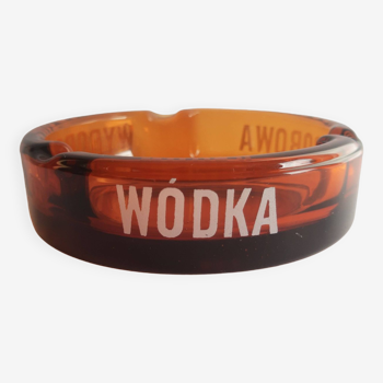Vintage amber wodka wyborowa advertising ashtray