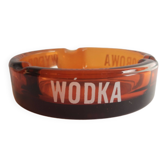 Vintage amber wodka wyborowa advertising ashtray