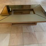 Oak and glass coffee table