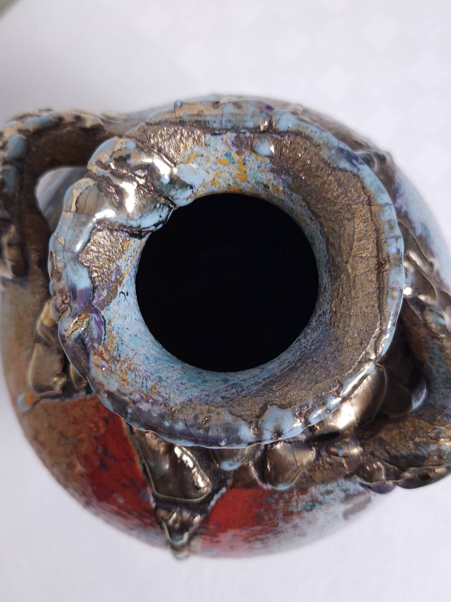 Vase céramique d'art Claudio Pulli Italie 1970