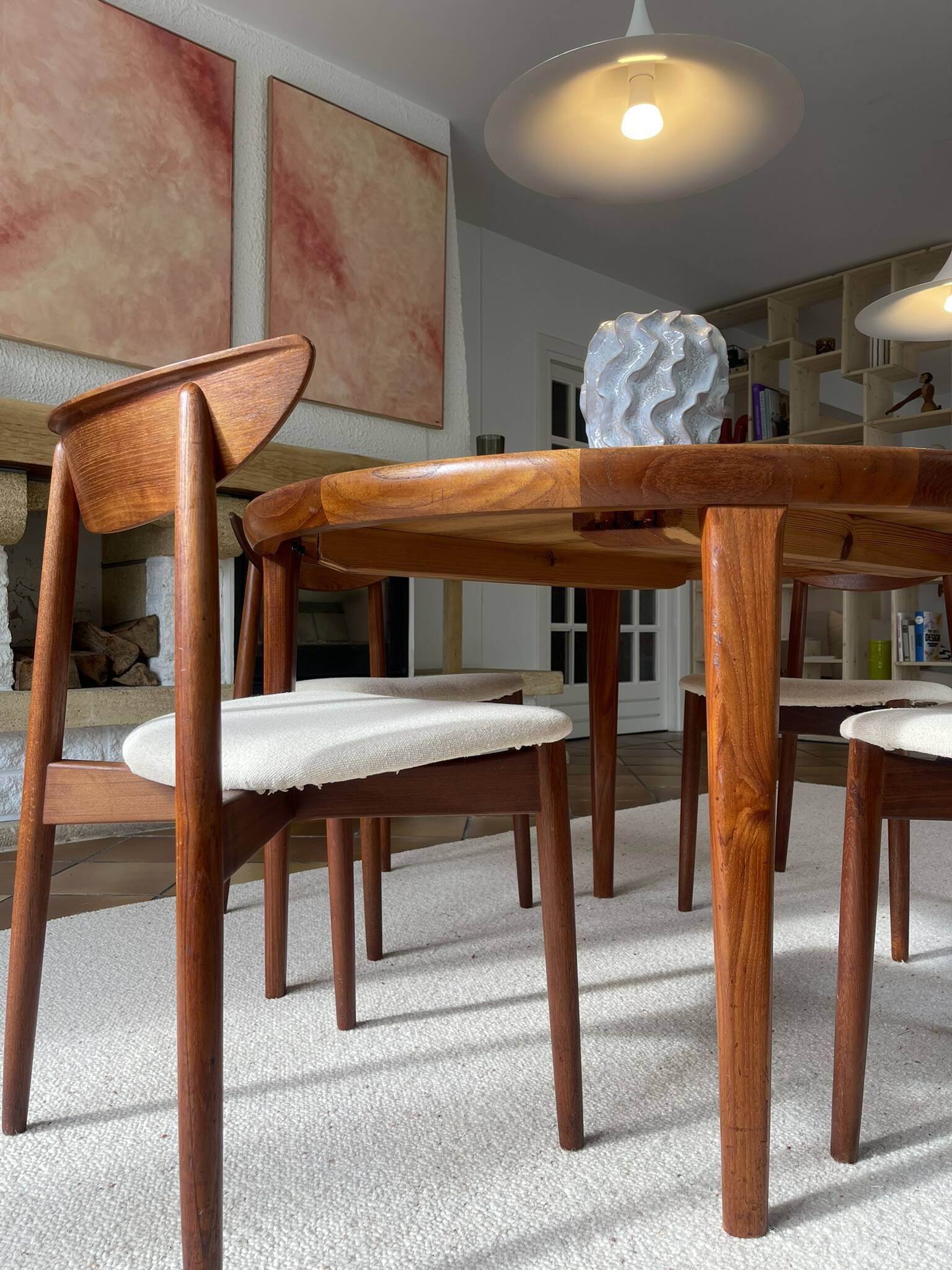 Lot de 6 chaises en Teck par Harry Østergaard Model 58