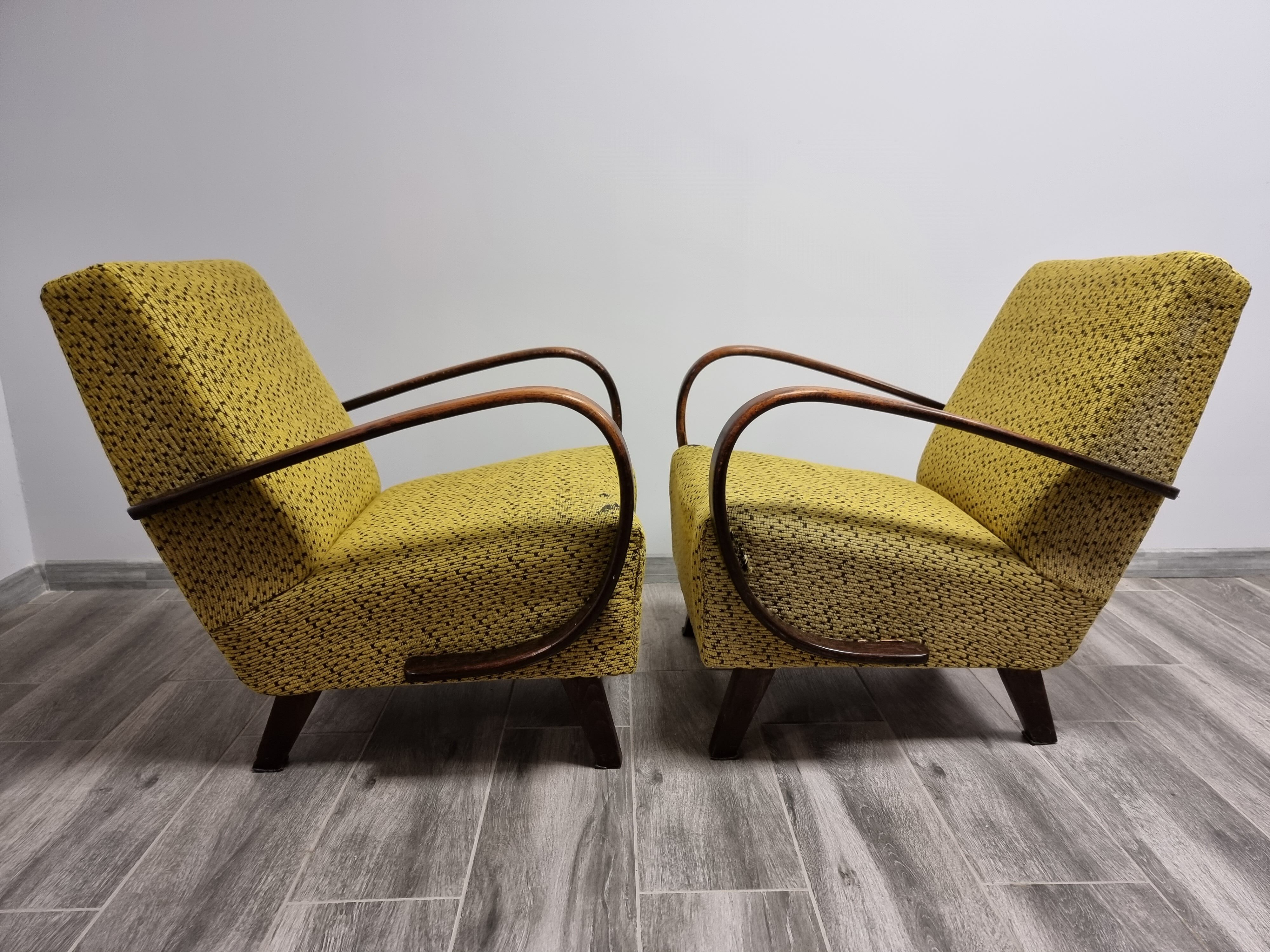 Pair of armchairs by Jindrich Halabala