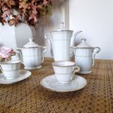 Coffee Service 12 Complete Services in Limonge France Model Versailles Porcelain
