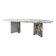 L.A. Studio Contemporary Modern Marble and Brass Italian Dining Table
