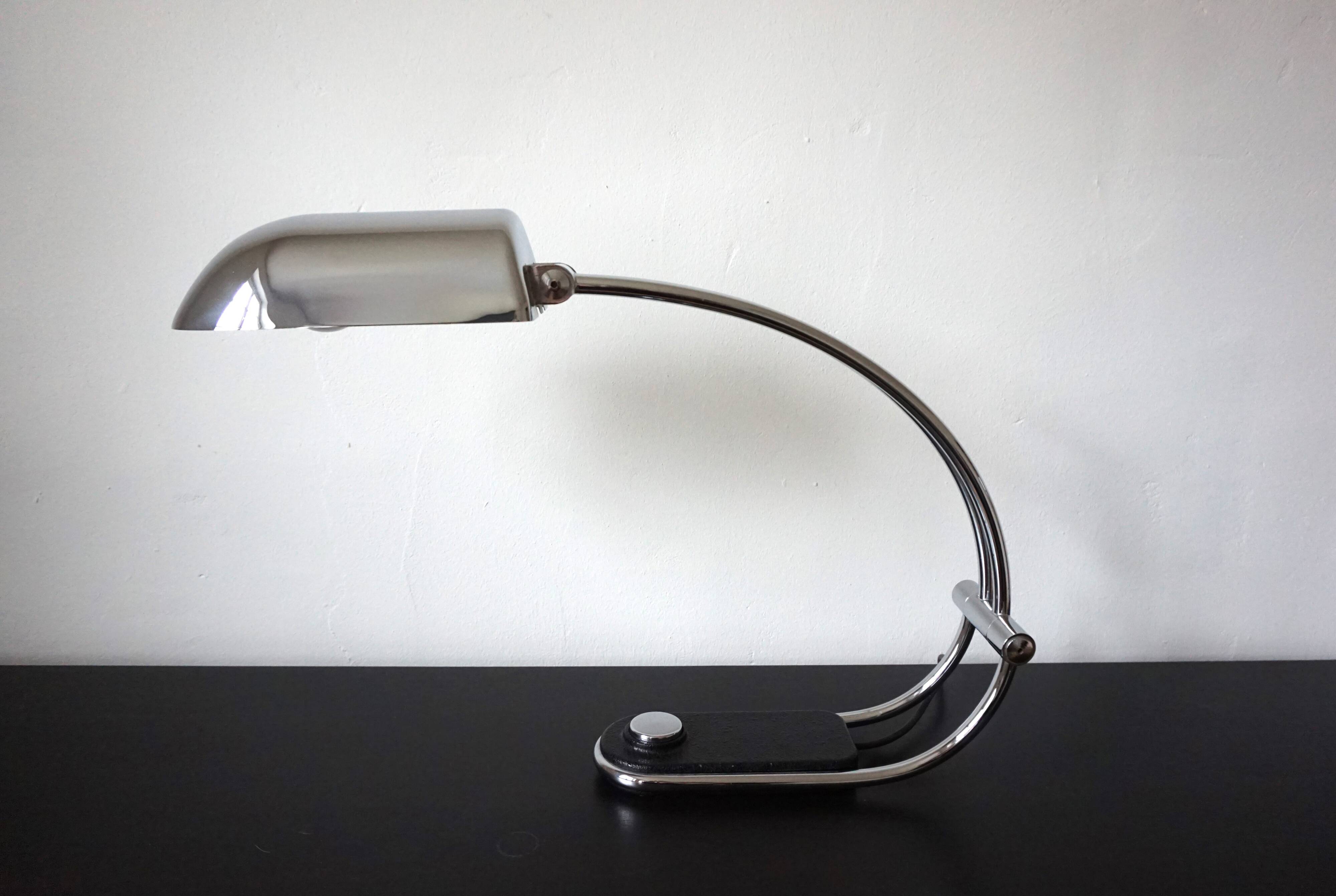 Hillebrand chrome table lamp by Egon Hillebrand