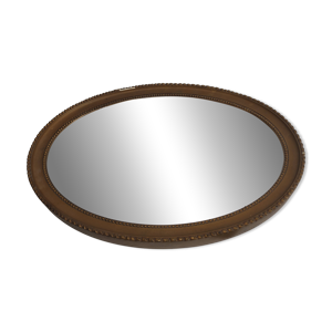 Miroir ovale de style - toile jouy