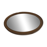 Miroir ovale de style Louis XVI – Dos Toile de Jouy – XXe