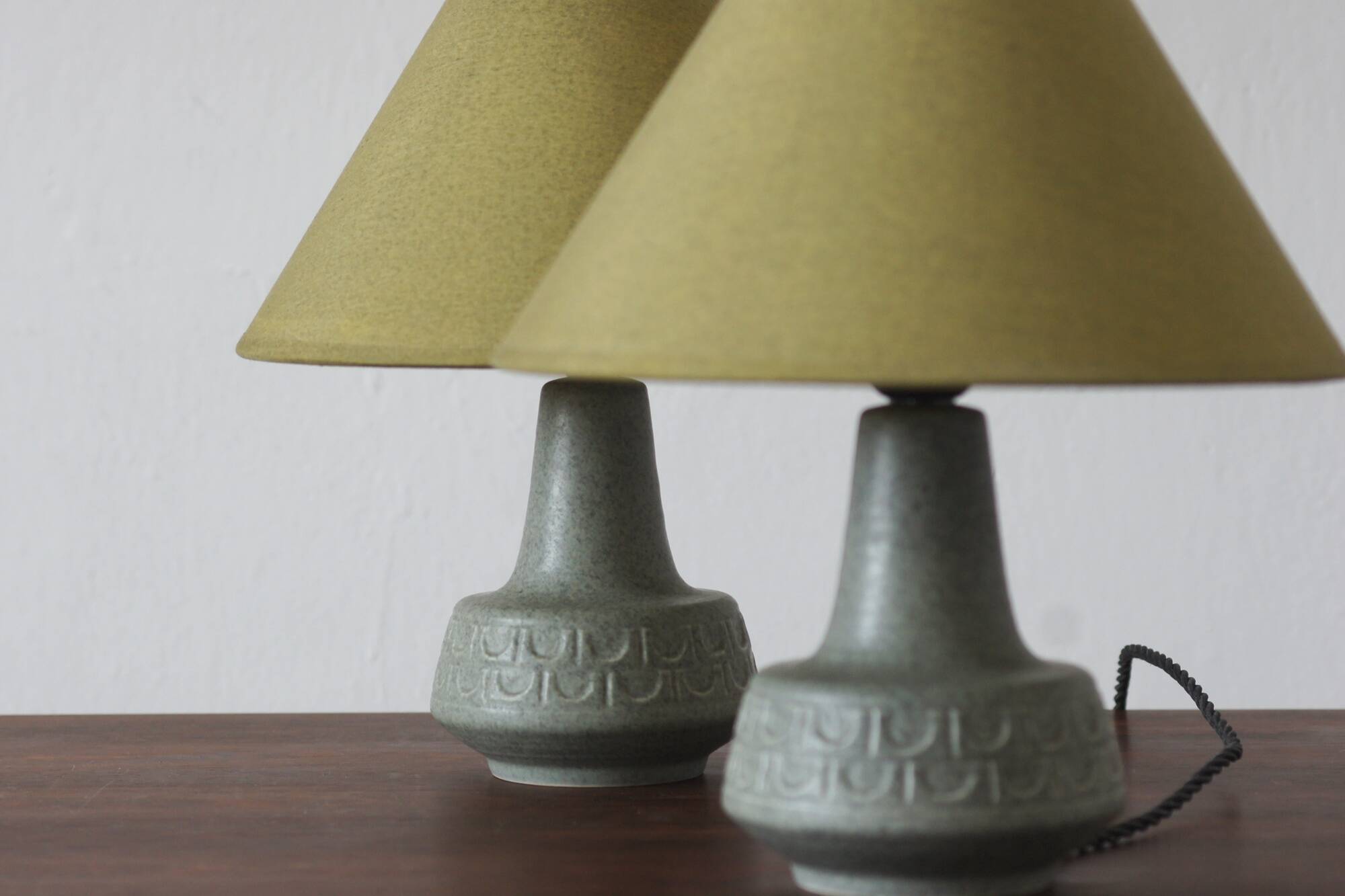 Scandinavian Ceramic Table Lamps, Set of 2