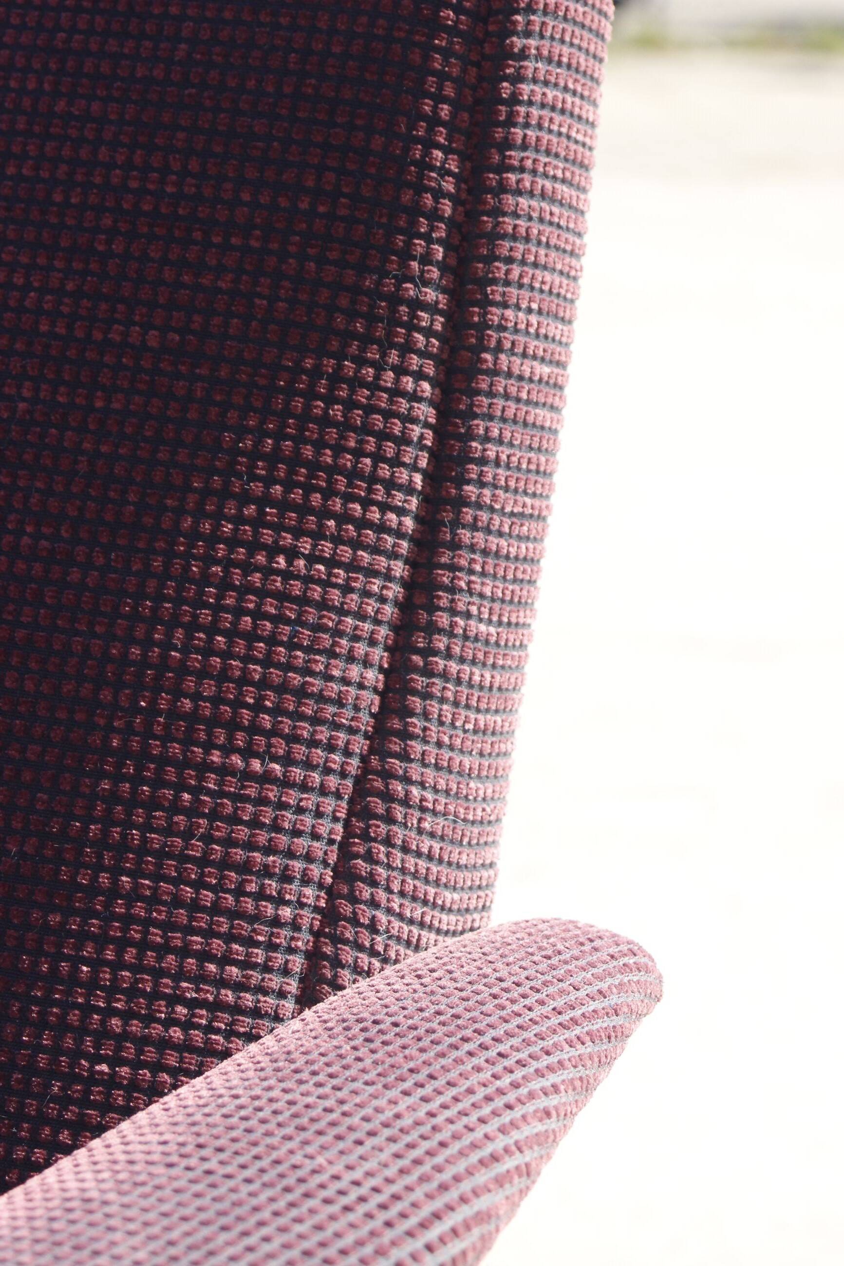 Pair of vintage purple velvet compass foot armchairs 1950s