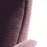 Pair of vintage purple velvet compass foot armchairs 1950s