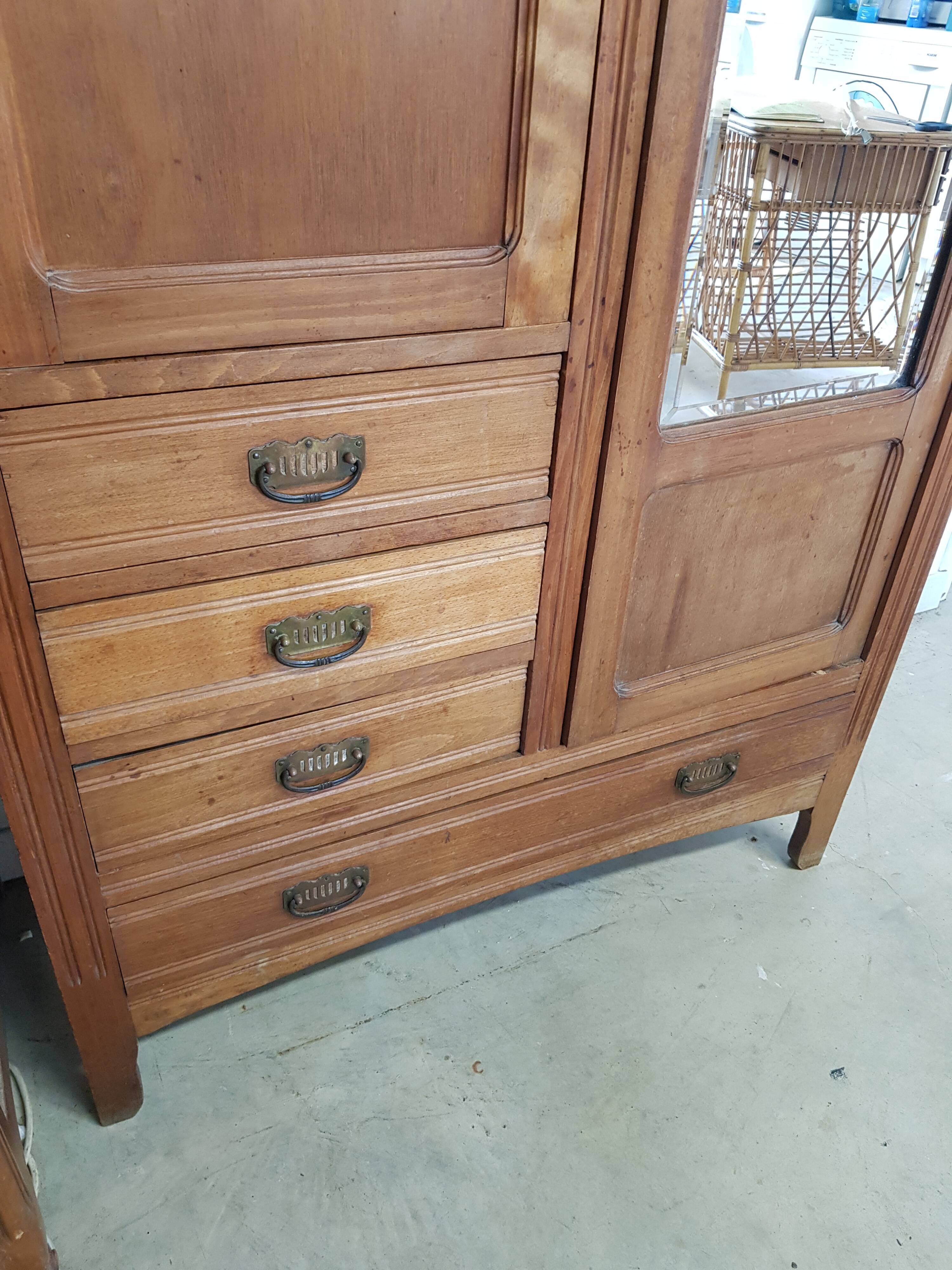 Parisian wardrobe with mirror