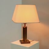 Lampe de table en laiton et cuivre du milieu du siècle, années 1970