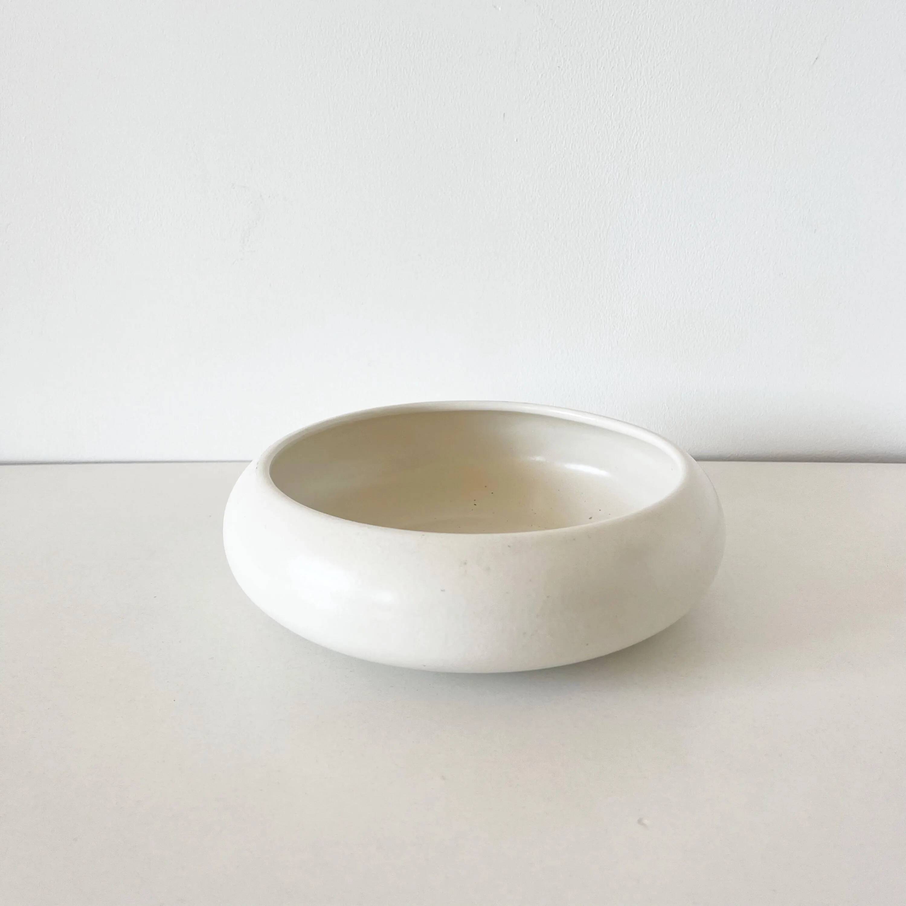 Matte white ceramic bowl, 1950s