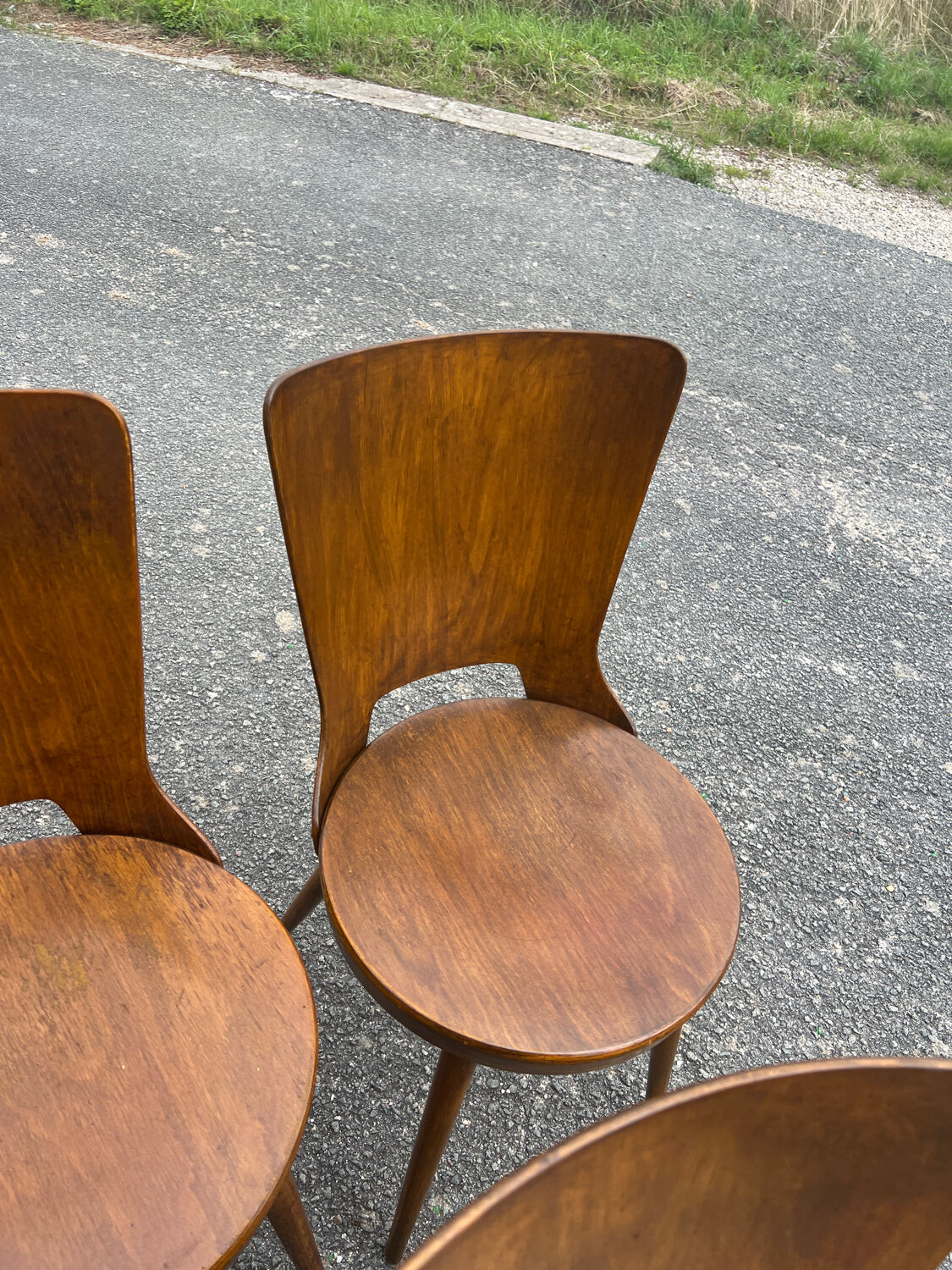 Suite of 6 Baumann chairs Dove model