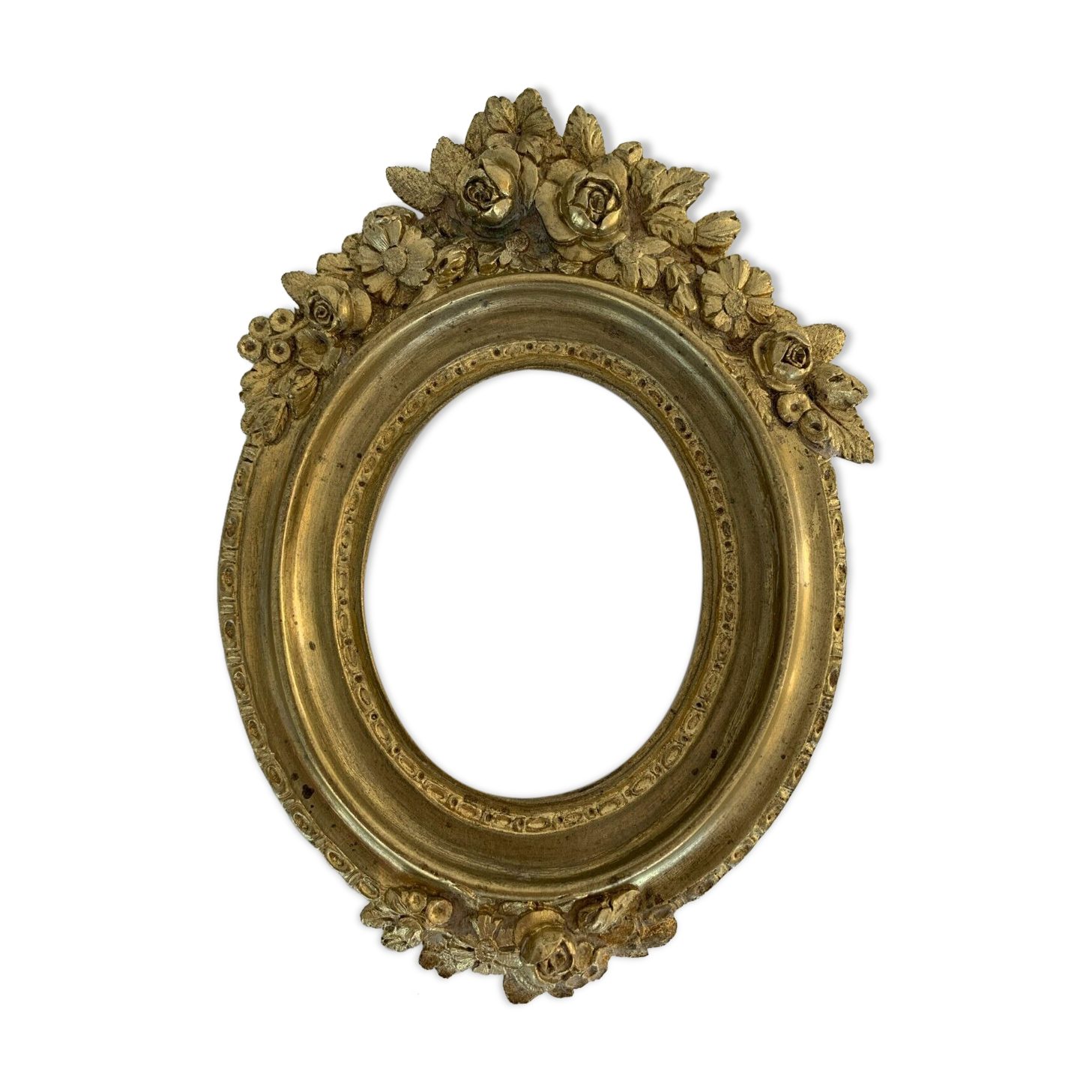 Bronze frame gild napoleon iii xix floral decoration