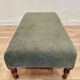 Sofa à roulettes kaki et chêne design 1950.