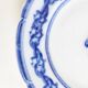 Pair of English earthenware plates, leaf pattern.