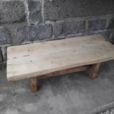 Brutalist solid oak coffee table