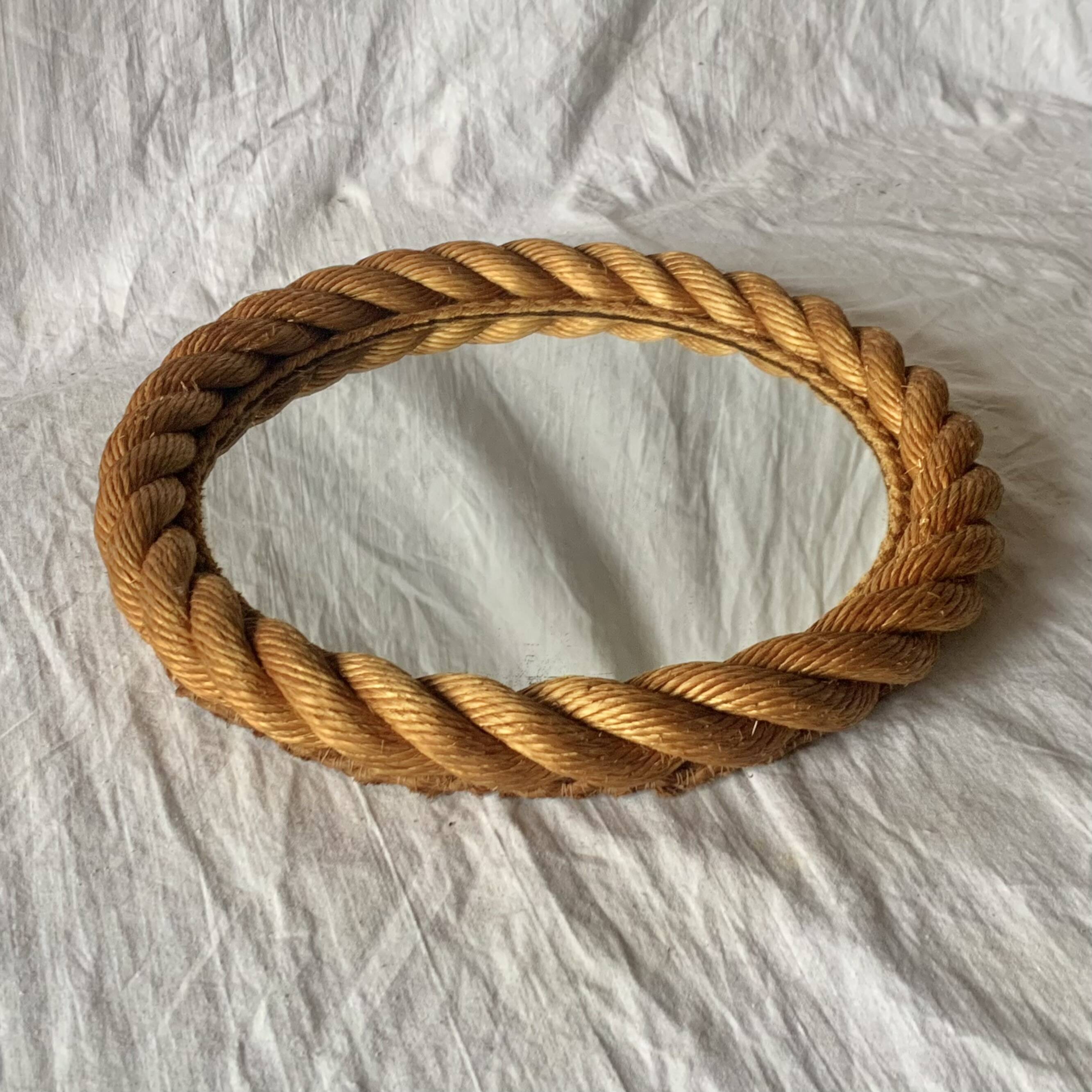 Vintage round rope mirror