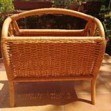 Cane magazine rack from the Philippines
