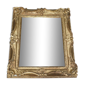 miroir en bois et stuc