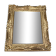 Miroir en bois et stuc redoré de style rocaille 33x29