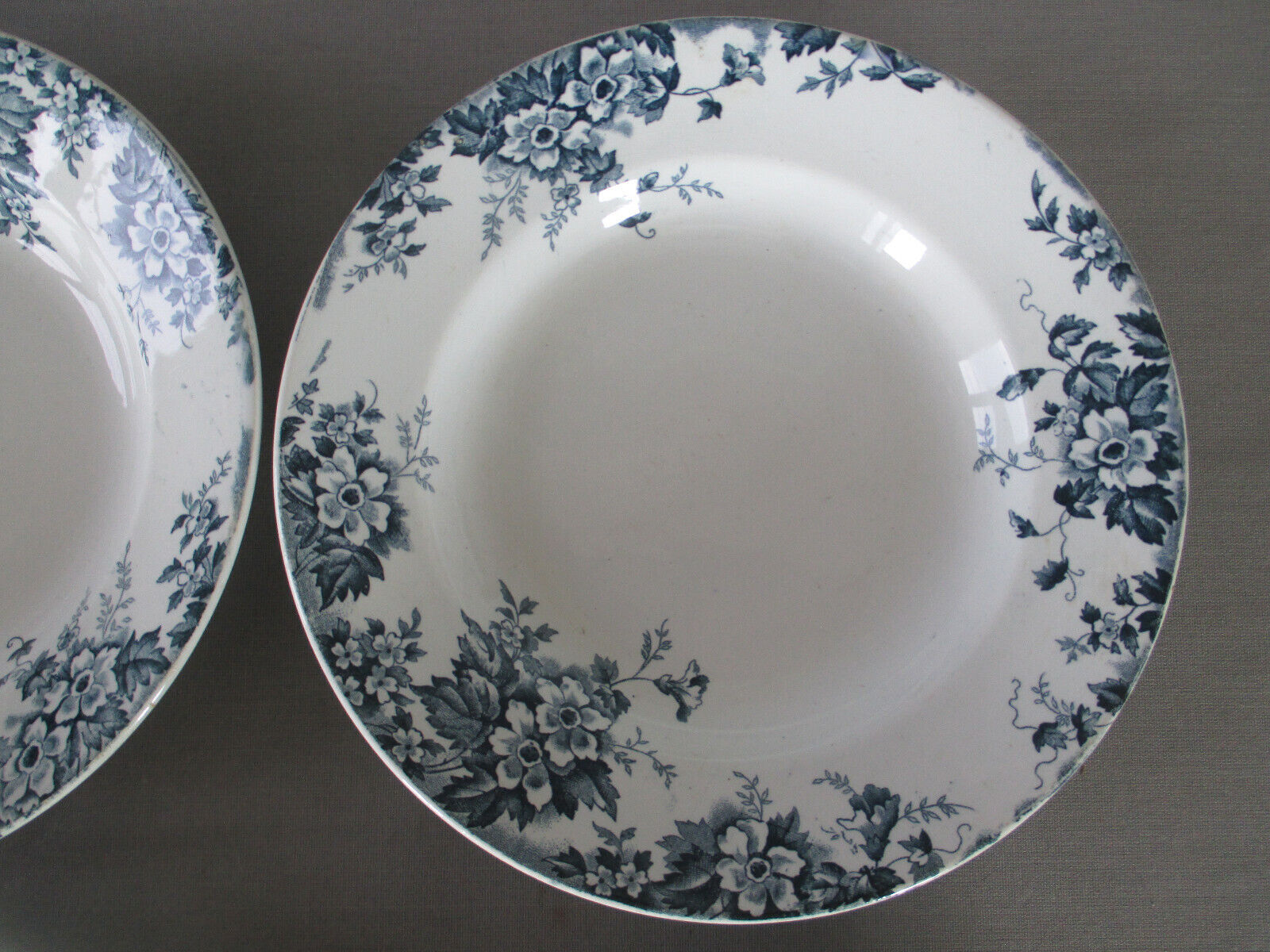 6 assiettes creuses St Amand & Hamage Marie Louise terre de fer