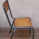 Metal and wood office chair