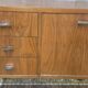 Small Scandinavian chest of drawers with compass feet, 1960s